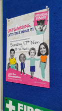 Load image into Gallery viewer, Safeguarding Sunday Poster - Let's talk about it A4/A3