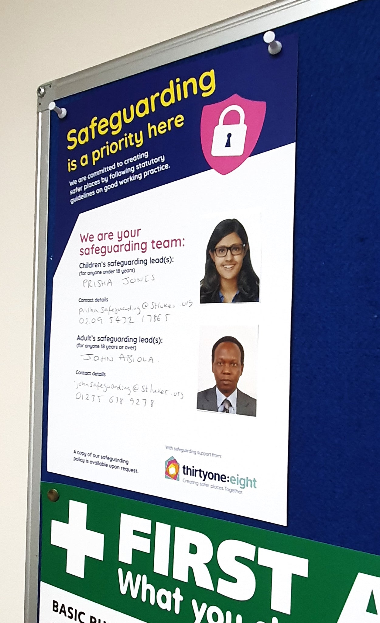 Safeguarding Ribbons Safeguarding information poster A4 – Thirtyone:eight
