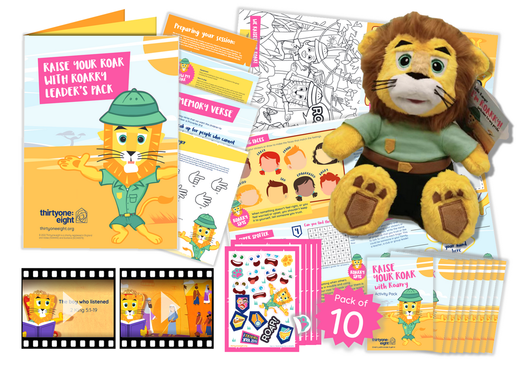Raise your Roar with Roarry Session Pack (10) with Plush Roarry